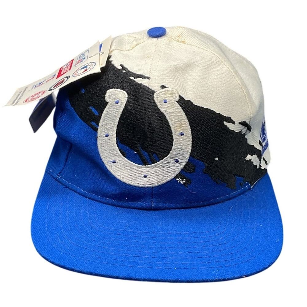 Vintage 90s NFL Pro Line Indianapolis Colts Splash Snapback Hat NWT